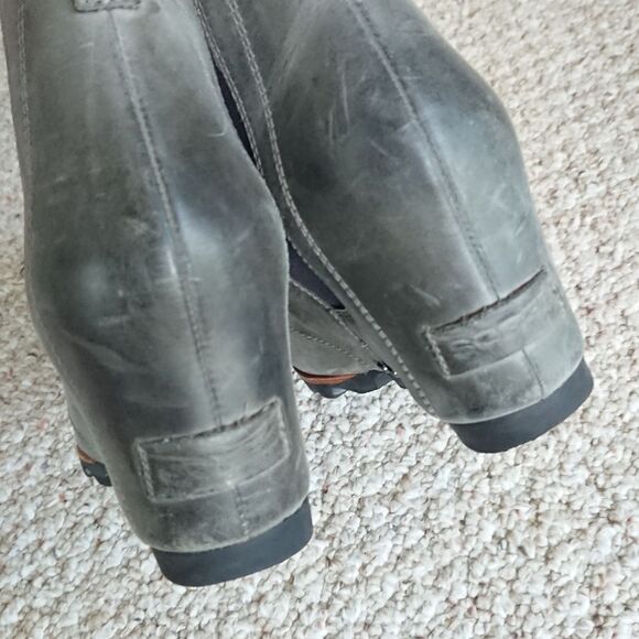 Sorel Lea Wedges boots Gray leather size 10 - Picture 13 of 14